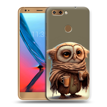 Силиконовый чехол на ZTE Blade V9 с принтом Сова Силиконовый чехол на ZTE Blade V9 с принтом Сова