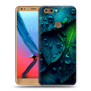 Силиконовый чехол на ZTE Blade V9 с принтом Листья Силиконовый чехол на ZTE Blade V9 с принтом Листья