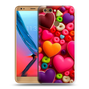 Силиконовый чехол на ZTE Blade V9 с принтом Сердечки Силиконовый чехол на ZTE Blade V9 с принтом Сердечки