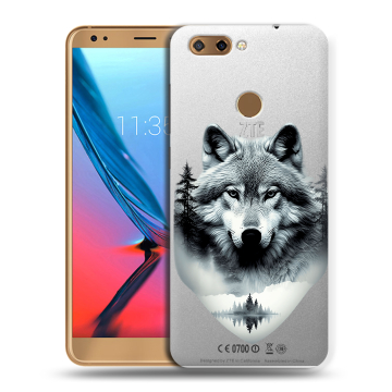 Силиконовый чехол на ZTE Blade V9 с принтом Волк в лесу Силиконовый чехол на ZTE Blade V9 с принтом Волк в лесу