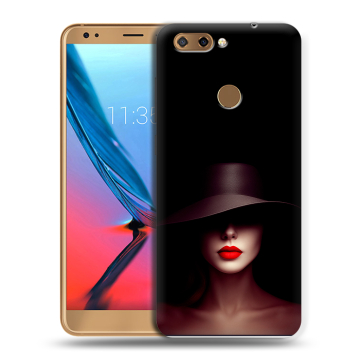 Силиконовый чехол на ZTE Blade V9 с принтом Девушка в шляпе Силиконовый чехол на ZTE Blade V9 с принтом Девушка в шляпе