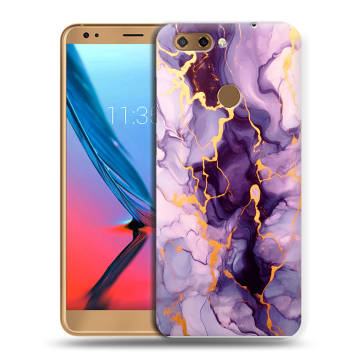 Силиконовый чехол на ZTE Blade V9 с принтом Мрамор