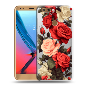 Силиконовый чехол на ZTE Blade V9 с принтом Розы
