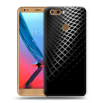 Силиконовый чехол на ZTE Blade V9 с принтом Текстура металла