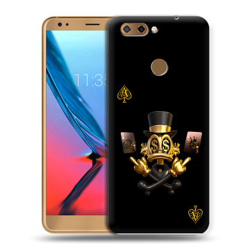 Силиконовый чехол на ZTE Blade V9 с принтом Золотой скрудж макдак