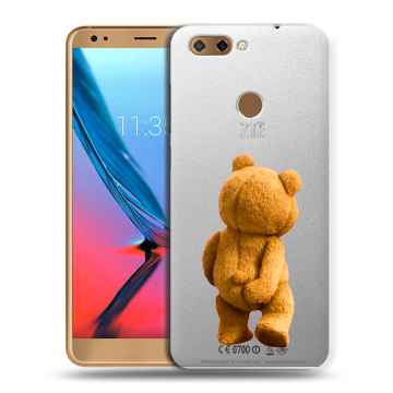 Силиконовый чехол на ZTE Blade V9 с принтом Медведь