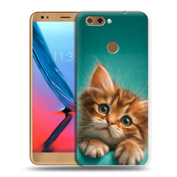 Силиконовый чехол на ZTE Blade V9 с принтом котенок