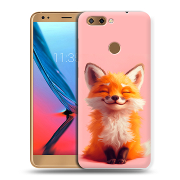 Силиконовый чехол на ZTE Blade V9 с принтом милая лиса