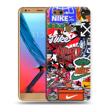 Силиконовый чехол на ZTE Blade V9 с принтом Найк Nike яркий