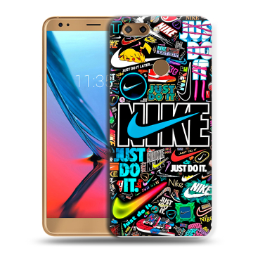 Силиконовый чехол на ZTE Blade V9 с принтом найк nike черный Силиконовый чехол на ZTE Blade V9 с принтом найк nike черный