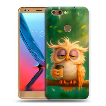 Силиконовый чехол на ZTE Blade V9 с принтом сова