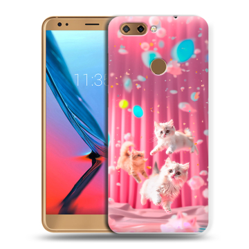Силиконовый чехол на ZTE Blade V9 с принтом милые котики