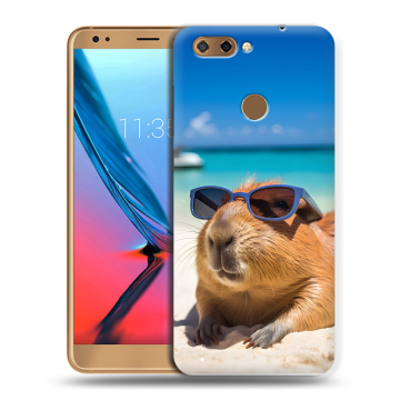 Силиконовый чехол на ZTE Blade V9 с принтом Капибара