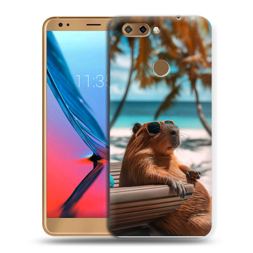 Силиконовый чехол на ZTE Blade V9 с принтом Капибара