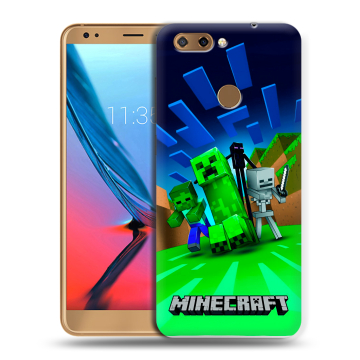 Силиконовый чехол на ZTE Blade V9 с принтом Майнкрафт Силиконовый чехол на ZTE Blade V9 с принтом Майнкрафт