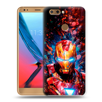 Силиконовый чехол на ZTE Blade V9 с принтом Железный человек Ironman Силиконовый чехол на ZTE Blade V9 с принтом Железный человек Ironman