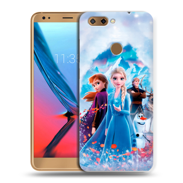 Силиконовый чехол на ZTE Blade V9 с принтом Холодное сердце Frozen