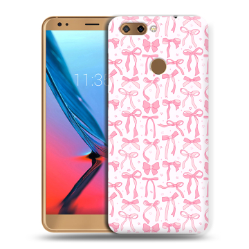 Силиконовый чехол на ZTE Blade V9 с принтом Розовые бантики Силиконовый чехол на ZTE Blade V9 с принтом Розовые бантики