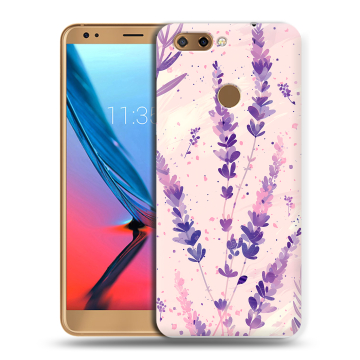 Силиконовый чехол на ZTE Blade V9 с принтом цветы лаванда