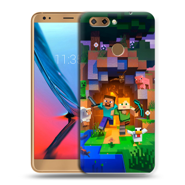 Силиконовый чехол на ZTE Blade V9 с принтом Майнкрафт Minecraft Силиконовый чехол на ZTE Blade V9 с принтом Майнкрафт Minecraft