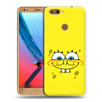 Силиконовый чехол на ZTE Blade V9 с принтом спанчбоб спанч боб