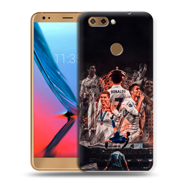Силиконовый чехол на ZTE Blade V9 с принтом Реал Роналдо Real Ronaldo