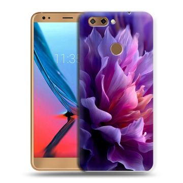 Силиконовый чехол на ZTE Blade V9 с принтом женский цветы