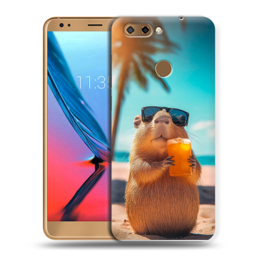 Силиконовый чехол на ZTE Blade V9 с принтом Капибара