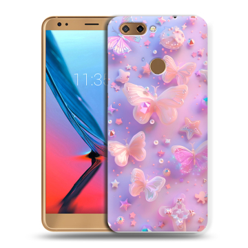 Силиконовый чехол на ZTE Blade V9 с принтом Бабочки