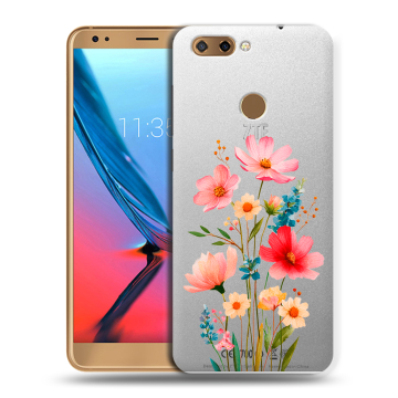Силиконовый чехол на ZTE Blade V9 с принтом Цветы