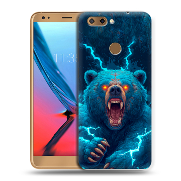 Силиконовый чехол на ZTE Blade V9 с принтом Медведь