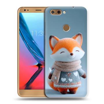 Силиконовый чехол на ZTE Blade V9 с принтом Лиса