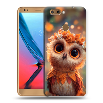 Силиконовый чехол на ZTE Blade V9 с принтом Милая сова