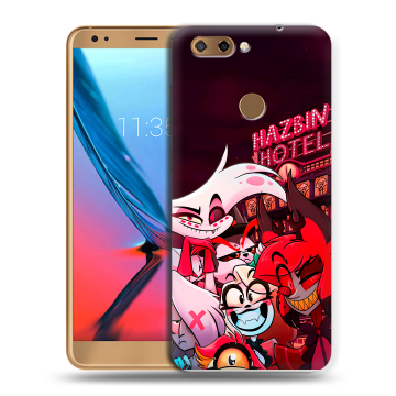 Силиконовый чехол на ZTE Blade V9 с принтом Hazbin Hotel Отель Хазбин Силиконовый чехол на ZTE Blade V9 с принтом Hazbin Hotel Отель Хазбин