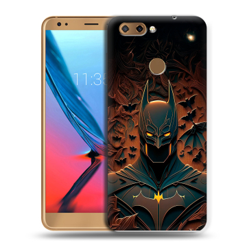 Силиконовый чехол на ZTE Blade V9 с принтом Batman Бэтмен
