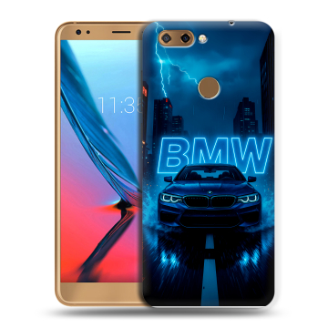 Силиконовый чехол на ZTE Blade V9 с принтом BMW БМВ