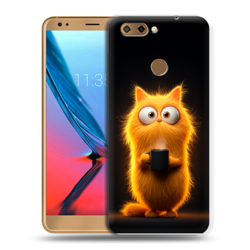Силиконовый чехол на ZTE Blade V9 с принтом Смешной кот Силиконовый чехол на ZTE Blade V9 с принтом Смешной кот