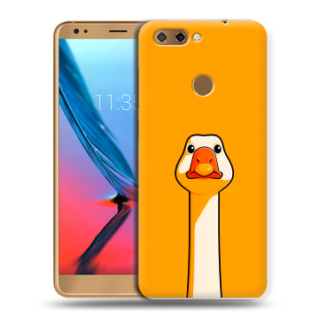Силиконовый чехол на ZTE Blade V9 с принтом Смешная утка