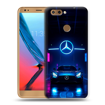 Силиконовый чехол на ZTE Blade V9 с принтом Mercedes Мерседес