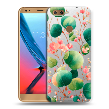 Силиконовый чехол на ZTE Blade V9 с принтом женский