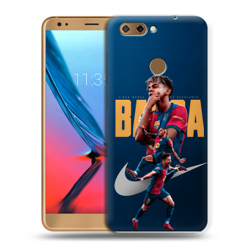 Силиконовый чехол на ZTE Blade V9 с принтом Барселона Barca Yamal 