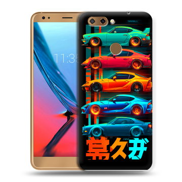 Силиконовый чехол на ZTE Blade V9 с принтом машины тачки
