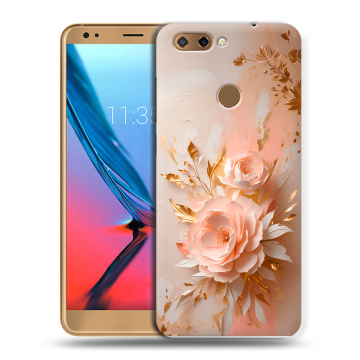 Силиконовый чехол на ZTE Blade V9 с принтом женский