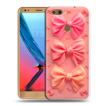 Силиконовый чехол на ZTE Blade V9 с принтом Розовые бантики Силиконовый чехол на ZTE Blade V9 с принтом Розовые бантики