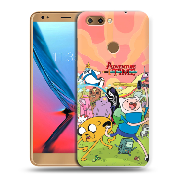 Силиконовый чехол на ZTE Blade V9 с принтом Adventure time Время приключений