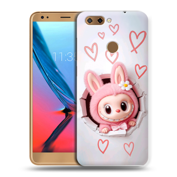 Силиконовый чехол на ZTE Blade V9 с принтом Labubu Лабубу