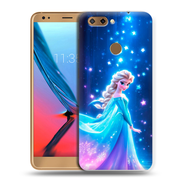 Силиконовый чехол на ZTE Blade V9 с принтом Холодное сердце Frozen
