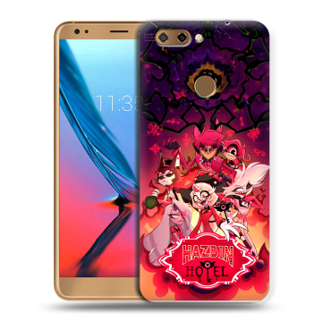 Силиконовый чехол на ZTE Blade V9 с принтом Hazbin Hotel Отель Хазбин
