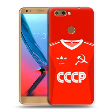 Силиконовый чехол на ZTE Blade V9 с принтом Флаг Герб СССР