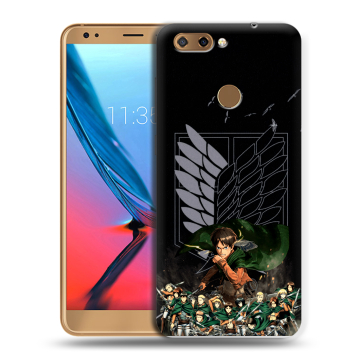 Силиконовый чехол на ZTE Blade V9 с принтом Атака титанов